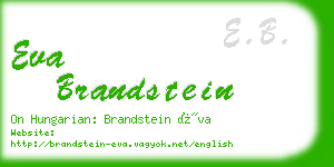eva brandstein business card